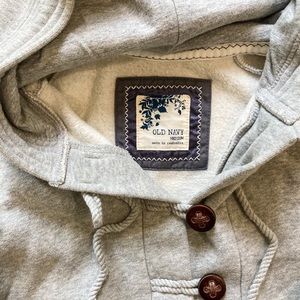 Old Navy Medium Thick Grey Hoodie Sweatshirt